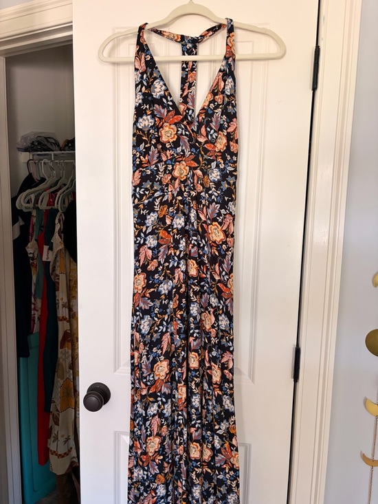 Express Dresses & Skirts - Express Floral Print Blouse in Black, Blue, Orange and Cream